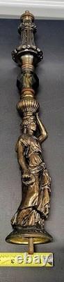 4 Antique Victorian Neo Classical Ladies Sculptures Bronze 21