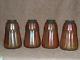 4 Antique Vintage Carnival Glass Lamp Light Shades Iridescent