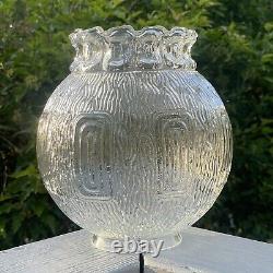 4 Fitter Vintage Mid-Century Modern Retro Clear Glass Bark Lamp Shade GWTW Rare