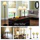 4 Piece Lamp Set Light Floor Table Accent Lamps Vintage Shade Bronze Finish New