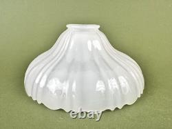4 VTG Clam Broth Glass Scallop Edge Pendant Lamp Shades 8 1/4'' D 2 1/4'' Fitter