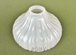 4 VTG Clam Broth Glass Scallop Edge Pendant Lamp Shades 8 1/4'' D 2 1/4'' Fitter