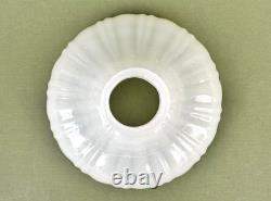 4 VTG Clam Broth Glass Scallop Edge Pendant Lamp Shades 8 1/4'' D 2 1/4'' Fitter