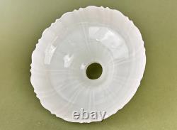 4 VTG Clam Broth Glass Scallop Edge Pendant Lamp Shades 8 1/4'' D 2 1/4'' Fitter