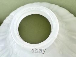 4 VTG Clam Broth Glass Scallop Edge Pendant Lamp Shades 8 1/4'' D 2 1/4'' Fitter