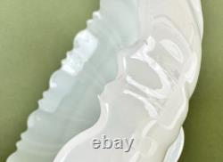 4 VTG Clam Broth Glass Scallop Edge Pendant Lamp Shades 8 1/4'' D 2 1/4'' Fitter