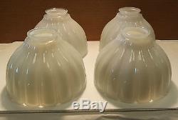 4 vintage opalescent glass lamp/chandelier shades 100+ years oldGillinder (#4)