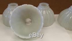 4 vintage opalescent glass lamp/chandelier shades 100+ years oldGillinder (#4)