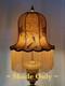 $435 Custom Vtg Victorian Art Deco Style Lamp Shade Fringe Embroidered Flowers