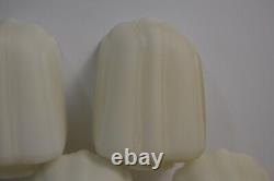 5 Antique Art Deco Clamshell Lamp Shades Frosted Milk Glass MCM Lighting Vanity