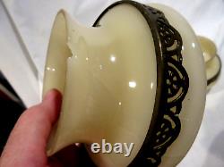 5-Vintage Custard Glass Lamp Shades/Chandeliers 4-Matching 1-Doesn't