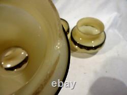 5-Vintage Custard Glass Lamp Shades/Chandeliers 4-Matching 1-Doesn't