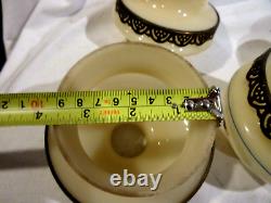 5-Vintage Custard Glass Lamp Shades/Chandeliers 4-Matching 1-Doesn't