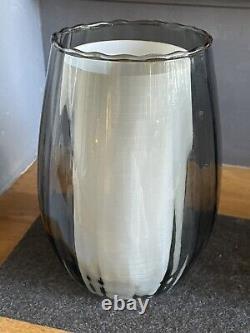 5 Vintage Smoke Glass Lamp Light Shade MCM tension pole sconce or chandiler set