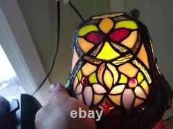 5 Vintage Tiffany Style Stained Glass Lamp Chandelier Shades Globes 5t x 7 w