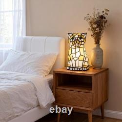 5-inch Modern Wrought Iron With Light Source, Tiffany Cat Glass Desk Lamp