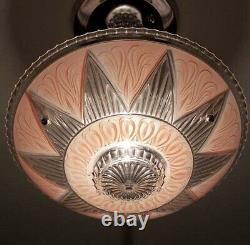513 Vintage antique arT Deco Glass Ceiling Light Lamp Shade Chandelier