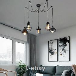 5Way Modern Vintage Industrial Retro Loft Spider Ceiling Lampshade Pendant Light