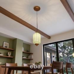 6 Inch Creative Green Glass Lamp, Small Pumpkin Bedside Dining Pendant Light, New