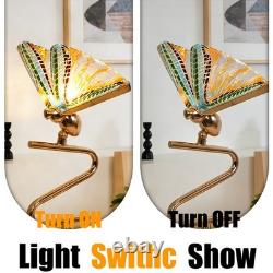 6'' Mini Creative Gold Lamp, Colorful Butterfly Table Lamp, 3-color Light Source