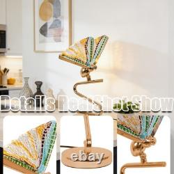 6'' Mini Creative Gold Lamp, Colorful Butterfly Table Lamp, 3-color Light Source