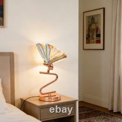 6'' Mini Creative Gold Lamp, Colorful Butterfly Table Lamp, 3-color Light Source