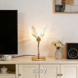 6'' Mini Creative Gold Lamp, Colorful Butterfly Table Lamp, 3-color Light Source