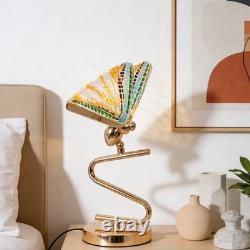 6'' Mini Creative Gold Lamp, Colorful Butterfly Table Lamp, 3-color Light Source