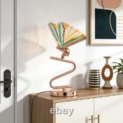 6'' Mini Creative Gold Lamp, Colorful Butterfly Table Lamp, 3-color Light Source