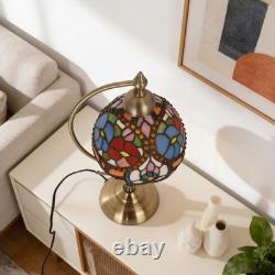 7.5 Inch Mini Tiffany Desk Light, 1-head Blue And Red Bead Table Lamp, New Light