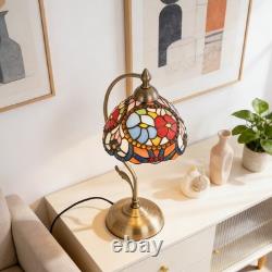 7.5 Inch Mini Tiffany Desk Light, 1-head Blue And Red Bead Table Lamp, New Light