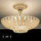 798b Vintage Antique Ceiling Glass Shade Light Lamp Fixture Chandelier 1 Of 2