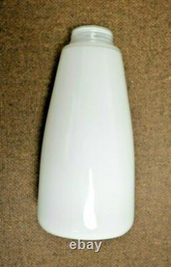 8.75 x 2 WHITE MID-CENTURY Pole Lamp THREADED Fitter GLASS Shade VINTAGE 10703