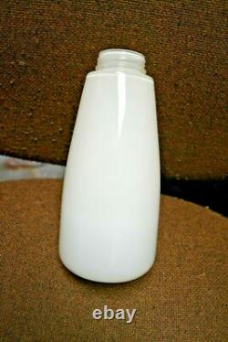8.75 x 2 WHITE MID-CENTURY Pole Lamp THREADED Fitter GLASS Shade VINTAGE 10703