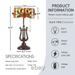 8 In Bread Single Head Desk Lamp, Tiffany Table Lamp, Office And Study Desk Lamp