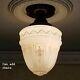 849b Vintage Antique Glass Shade Ceiling Light Lamp Fixture Hall Porch
