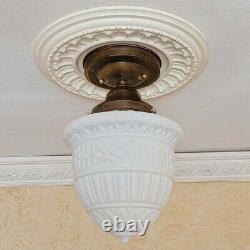 857 463b Vintage antique Ceiling glass Light Shade Lamp Fixture pendant porch