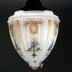 857 Vintage antique Ceiling glass Light Shade Lamp Fixture pendant porch