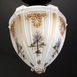 857 Vintage antique Ceiling glass Light Shade Lamp Fixture pendant porch