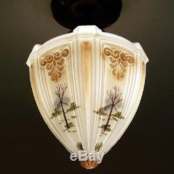 857 Vintage antique Ceiling glass Light Shade Lamp Fixture pendant porch