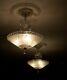 860 Vintage Antique Ceiling Light Lamp Fixture Glass Shade Chandelier 1 Of 2