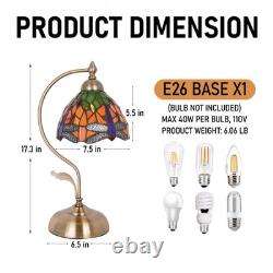 8in Tiffany Dragonfly Small Head Desk Lamp, Desk Reading Home Decoration New Lamp