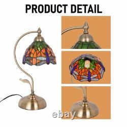 8in Tiffany Dragonfly Small Head Desk Lamp, Desk Reading Home Decoration New Lamp