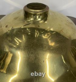 (9) Vintage industrial Brass Goose Neck Lamp Shades 11 9/16 Dia. USCG Surplus