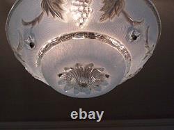 900 Vintage antique arT Deco Glass Shade Ceiling Light Lamp Fixture Chandelier