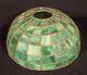 A Vintage Mid 20th Century Green Leaded Slag Stained Glass Lamp Shade
