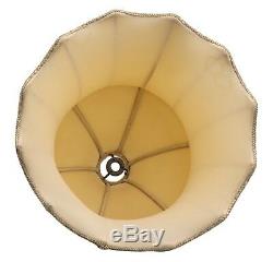 A Vintage Silk Ribbed Bell Shaped Lamp Shade 9.5 In. Height