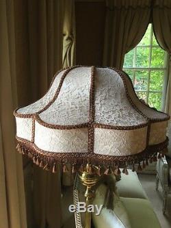 A vintage/retro/Victorian Downtown Abbey/traditional/French Lace Beige Lampshade