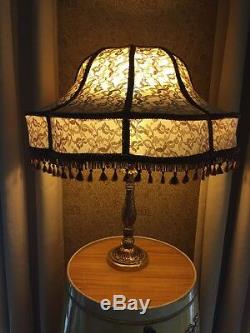 A vintage/retro/Victorian Downtown Abbey/traditional/French Lace Beige Lampshade