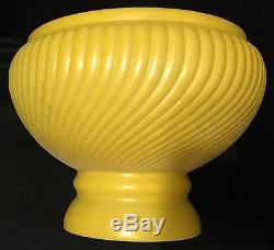 Amazing Vintage Double Lamp Student Desk Light 7 Yellow Swirl Glass Shades Exc